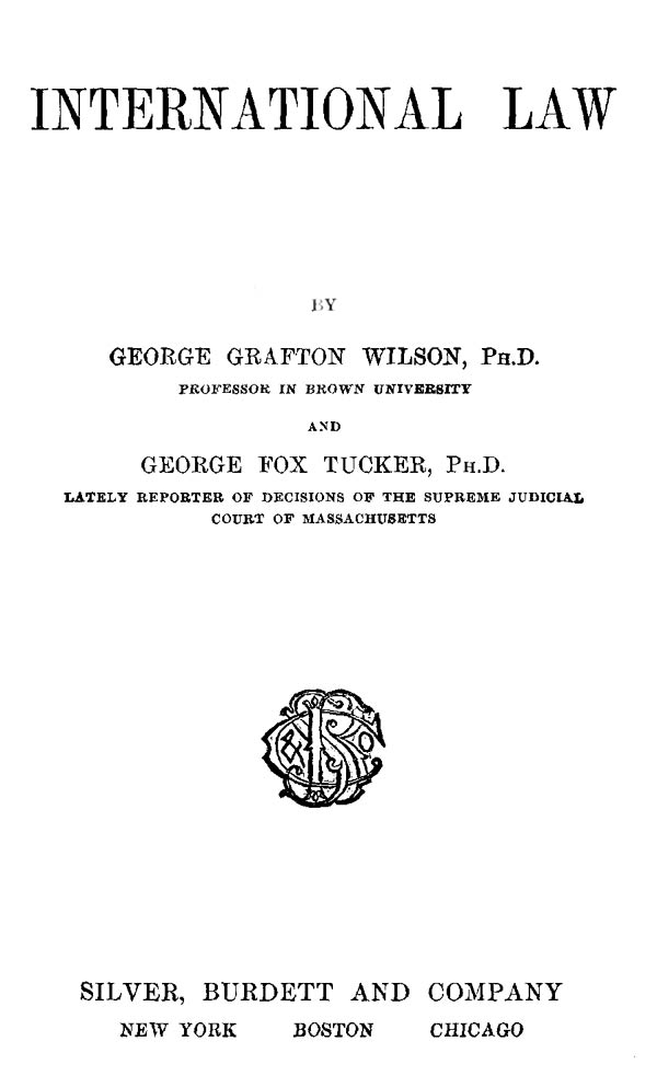 International Law International Law