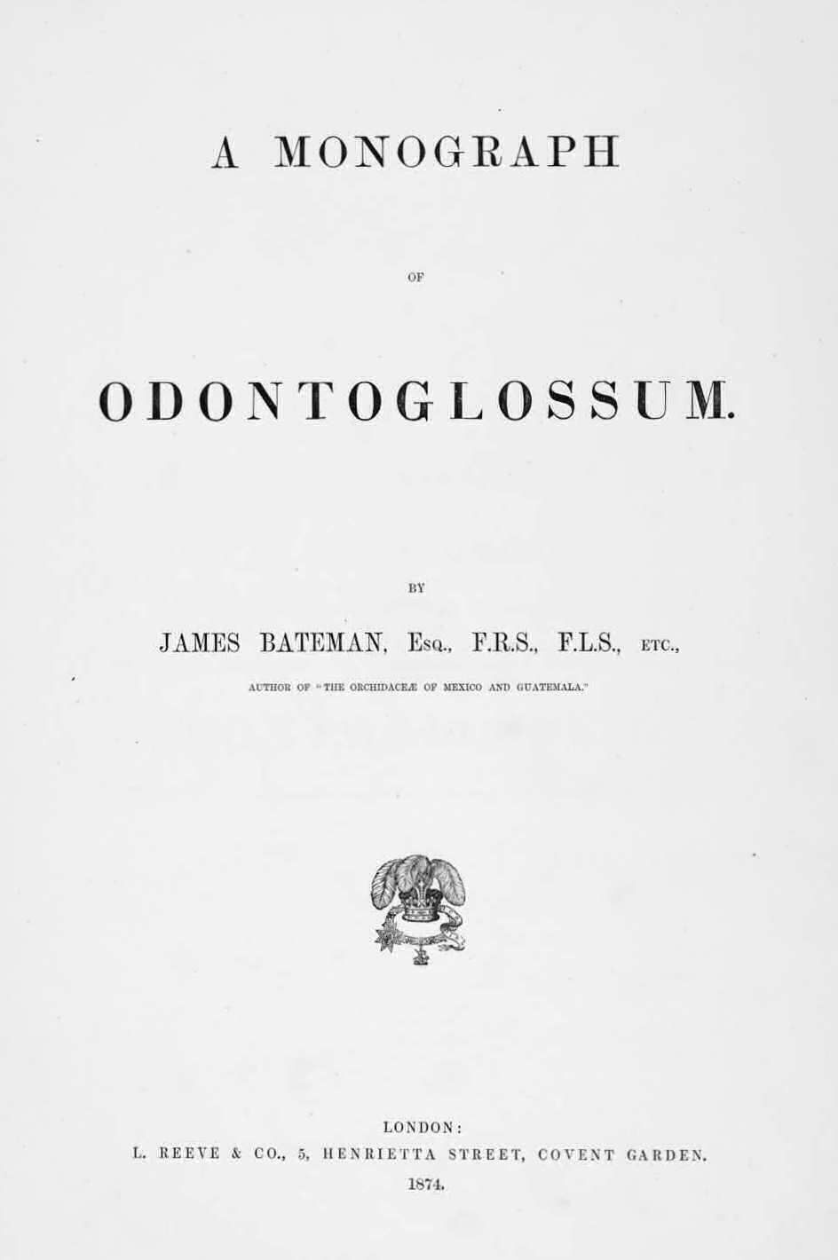 A Monograph of Odontoglossum A Monograph of Odontoglossum