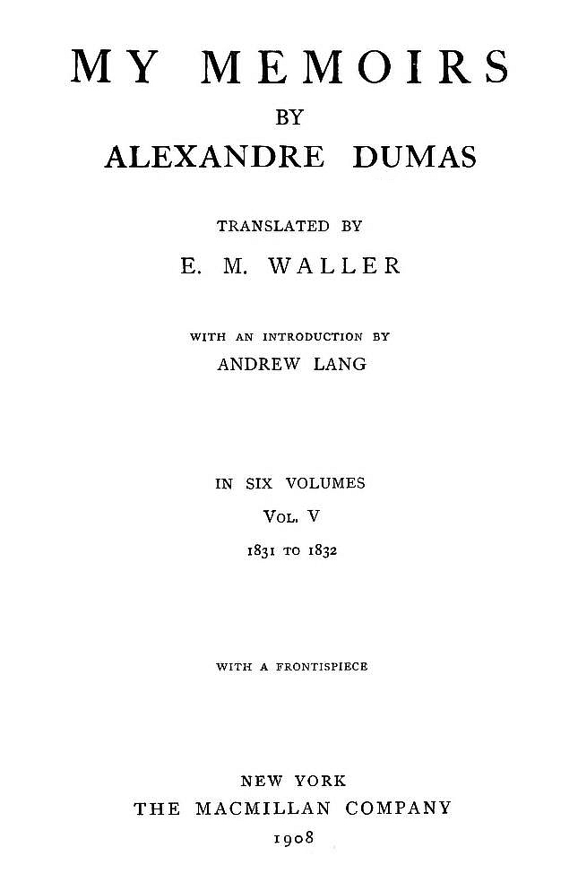 Anılarım, Cilt V, 1831-1832