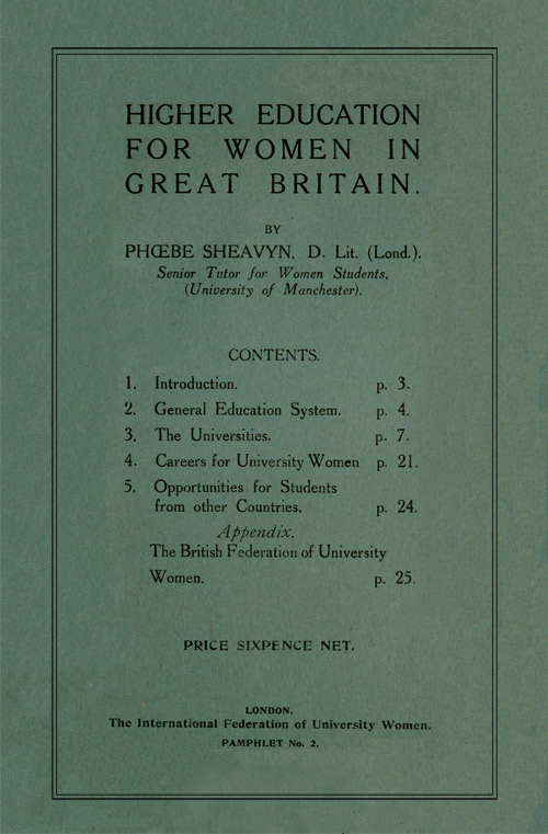 Higher Education for Women in Great Britain Higher Education for Women in Great Britain