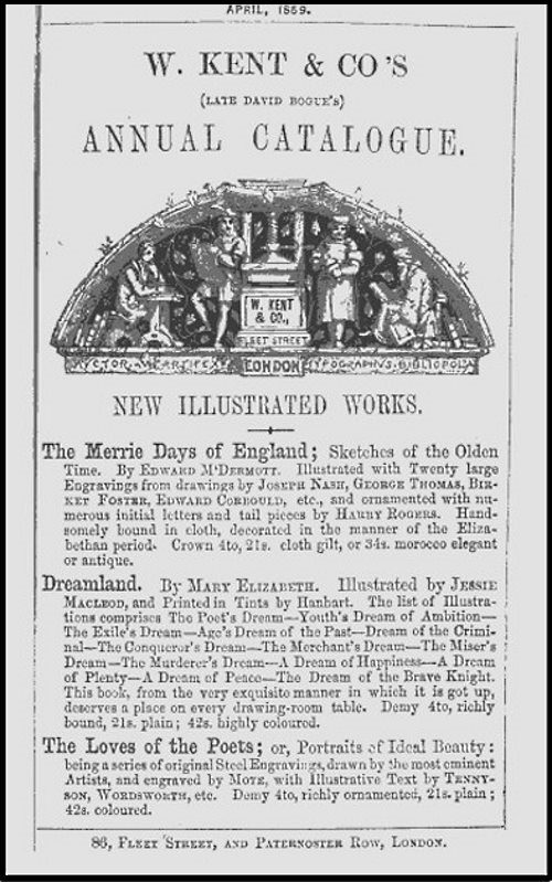 W. Kent & Co's Annual Catalogue, April 1859 W. Kent & Co's Annual Catalogue, April 1859