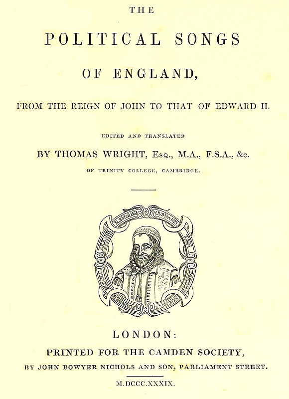 The Political Songs of England: From the Reign of John to That of Edward II The Political Songs of England: From the Reign of John to That of Edward II