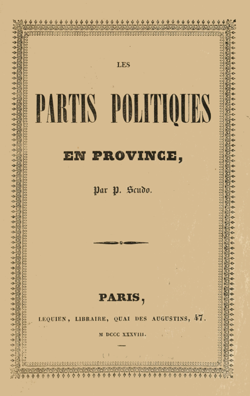 Les partis politiques en Province Les partis politiques en Province