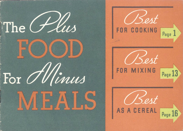 The Plus Food for Minus Meals The Plus Food for Minus Meals