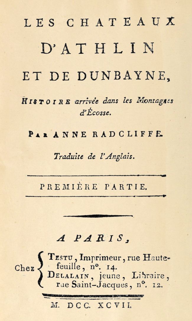 Les châteaux d'Athlin et de Dunbayne (1/2), Histoire arrivée dans les Montagnes d'Écosse. Les châteaux d'Athlin et de Dunbayne (1/2), Histoire arrivée dans les Montagnes d'Écosse.