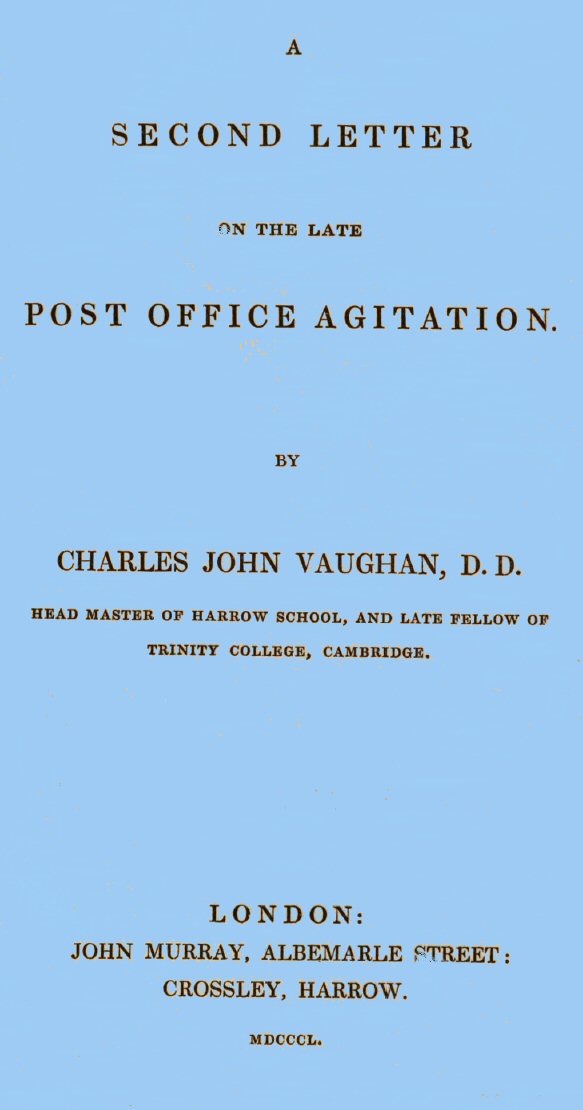 A Second Letter on the late Post Office Agitation A Second Letter on the late Post Office Agitation