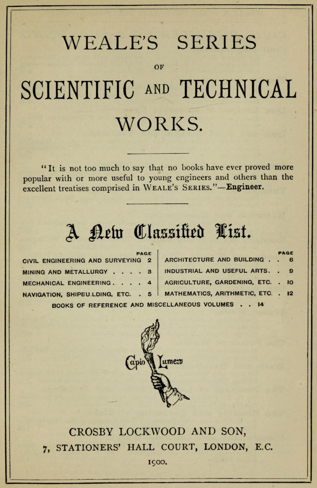 Weale's Series of Scientific and Technical Works