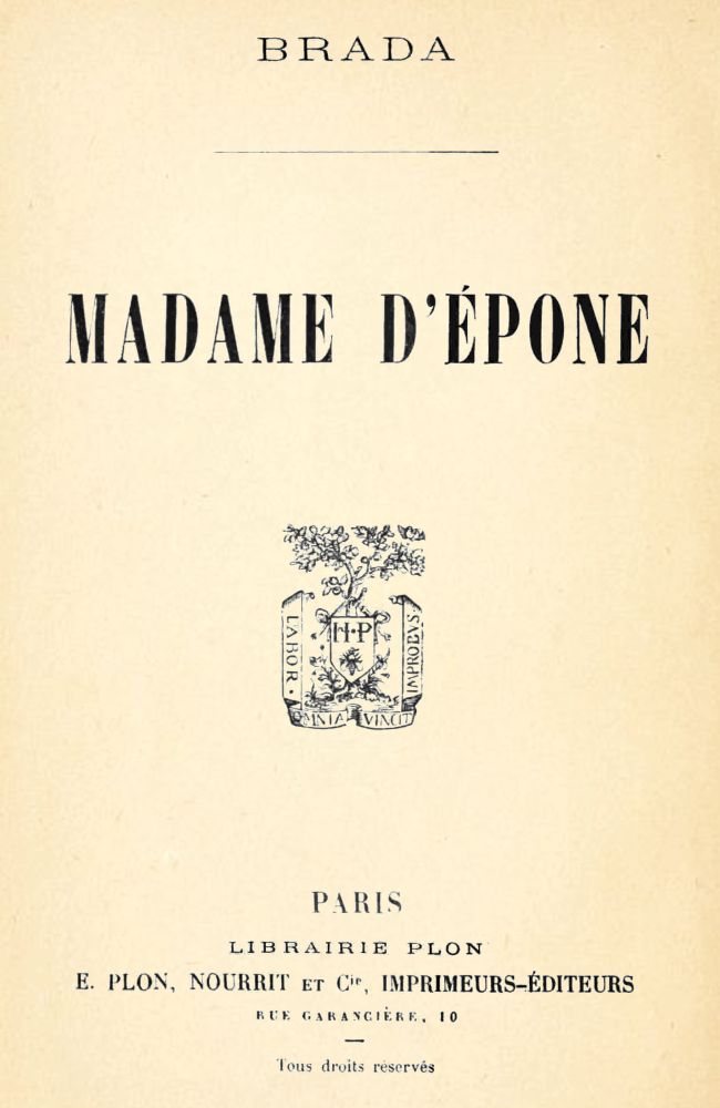 Madame d'Épone Madame d'Épone