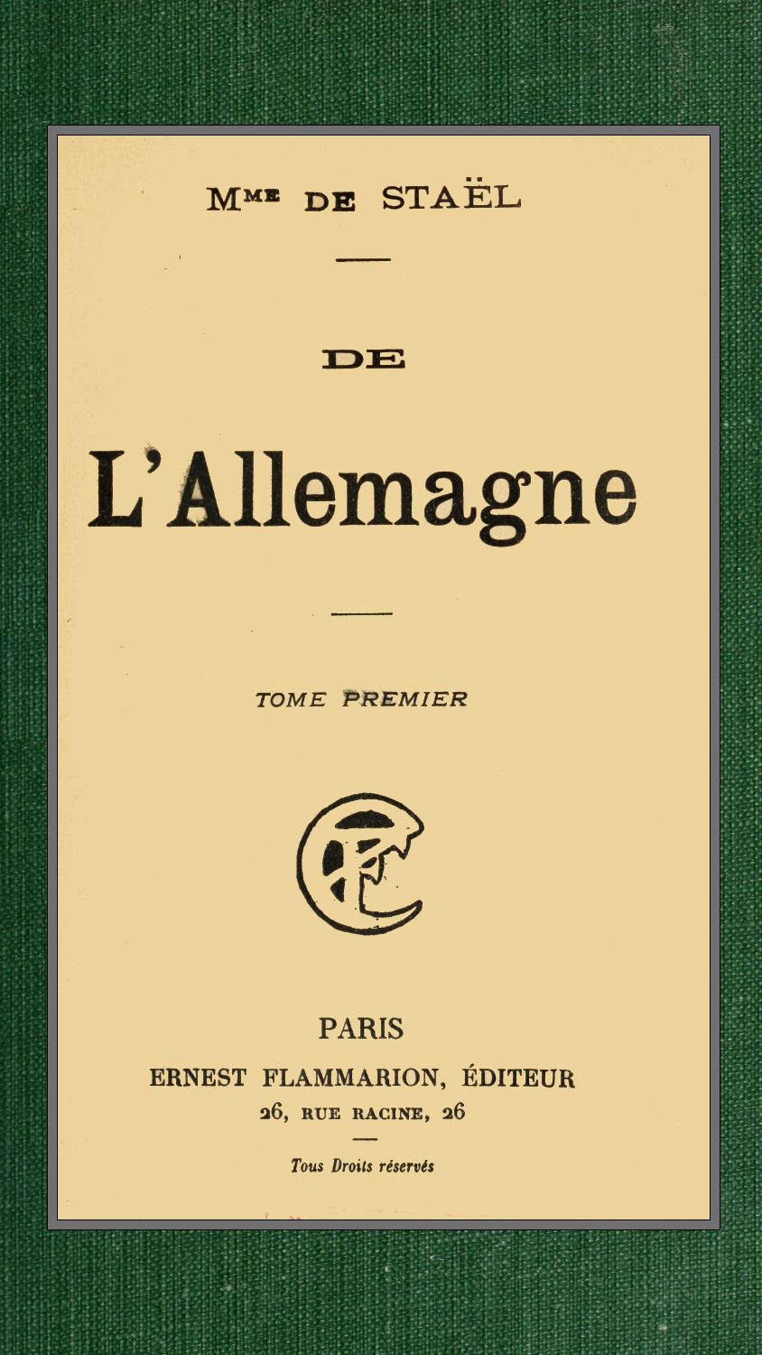 De l'Allemagne; t.1