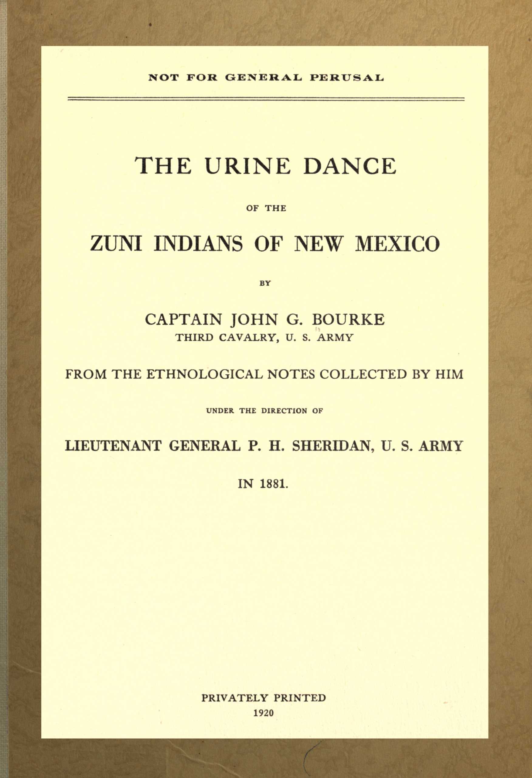 The urine dance of the Zuni Indians of New Mexico The urine dance of the Zuni Indians of New Mexico