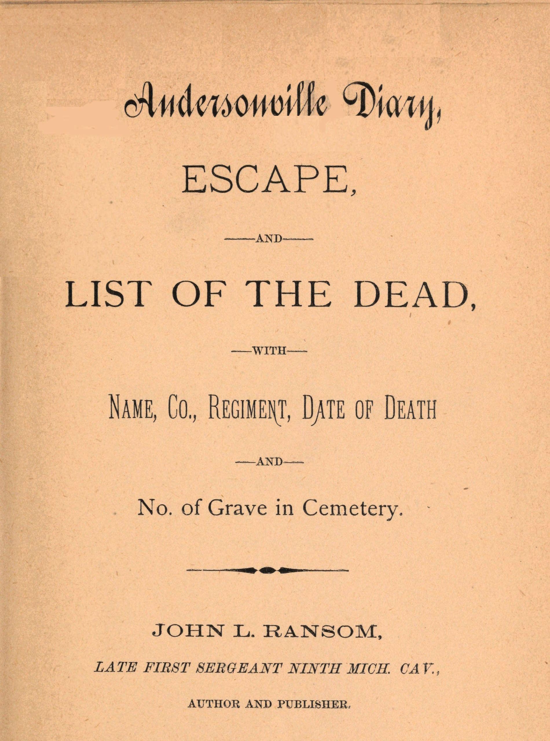 Andersonville diary